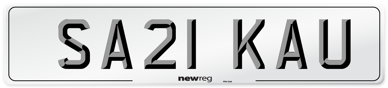 SA21 KAU Number Plate from New Reg